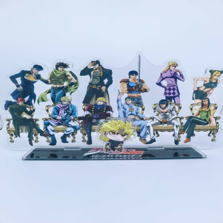 JoJos Bizarre Adventure Anime Laser Acrylic Humanoid  keychain big Standing Plates 15.8cm