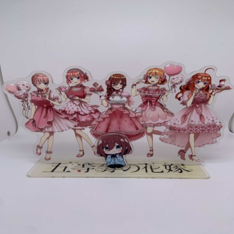 The Quintessential Q Anime Laser Acrylic Humanoid  keychain big Standing Plates 15.8cm