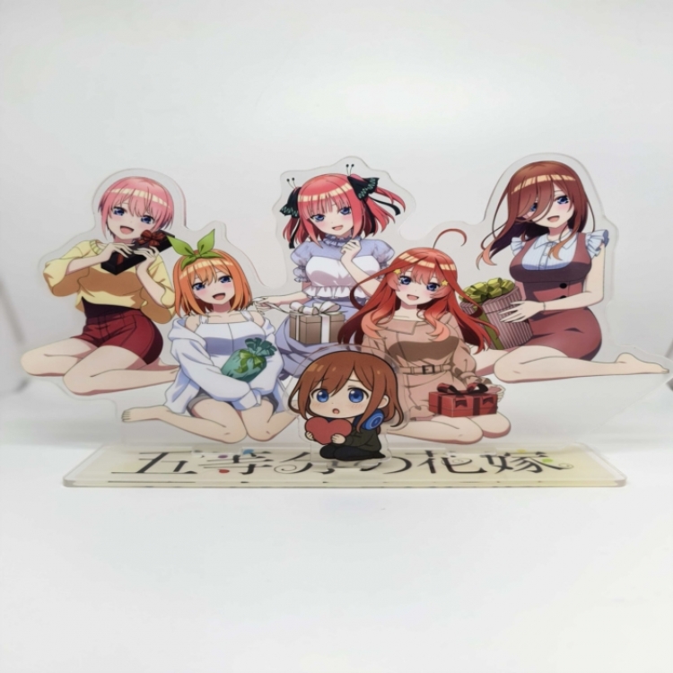 The Quintessential Q Anime Laser Acrylic Humanoid  keychain big Standing Plates 15.8cm