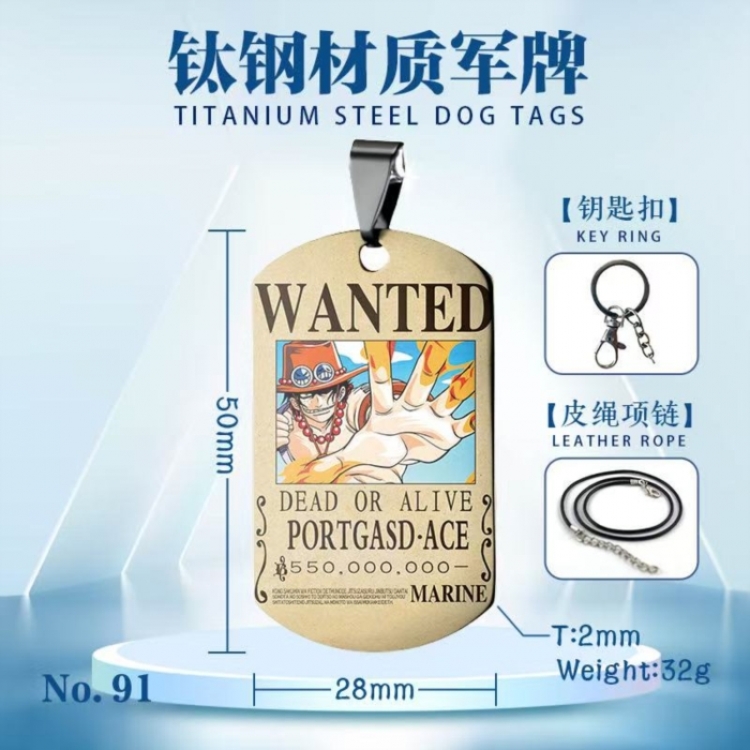 One Piece Anime peripheral titanium steel pendant necklace pendant price for 5 pcs