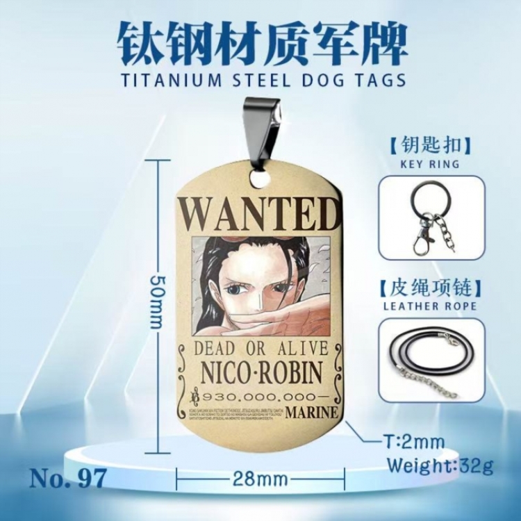 One Piece Anime peripheral titanium steel pendant necklace pendant price for 5 pcs