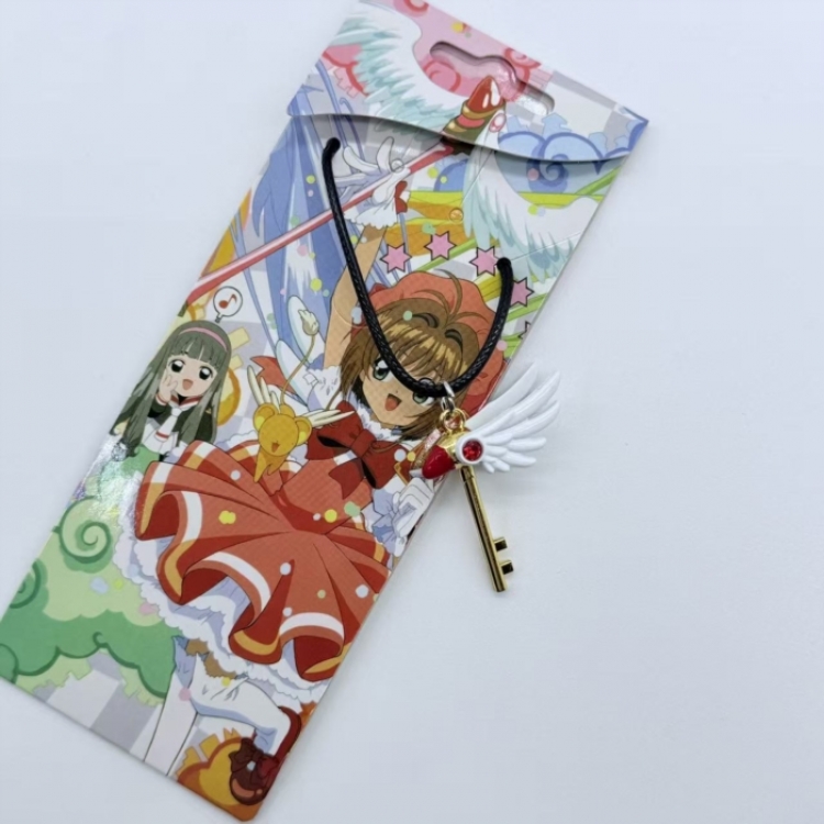 Card Captor Sakura Anime peripheral leather rope necklace pendant jewelry price for 5 pcs