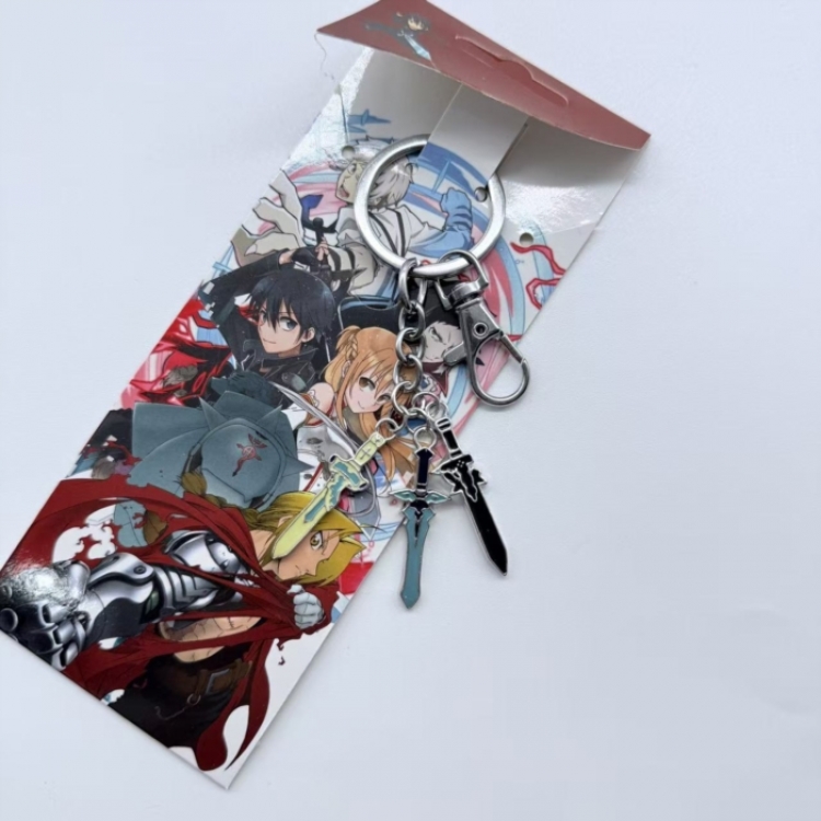 Sword Art Online Animation metal keychain pendant price for 5 pcs