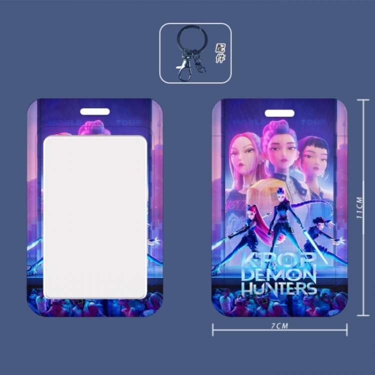 K-Pop Demon Hunters 3D embossed hard shell card holder badge keychain price for 5 pcs