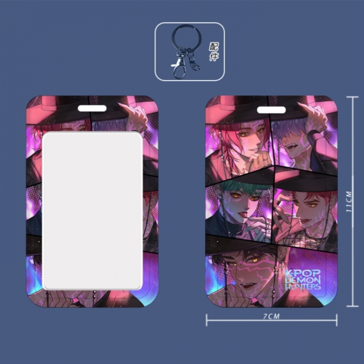 K-Pop Demon Hunters 3D embossed hard shell card holder badge keychain price for 5 pcs