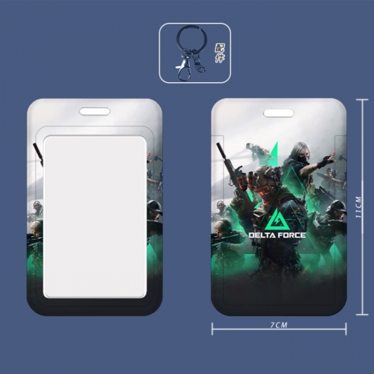 Operation Delta 3D embossed hard shell card holder badge keychain price for 5 pcs