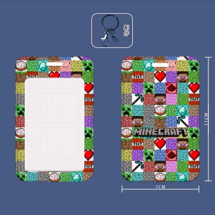 Minecraft 3D embossed hard shell card holder badge keychain price for 5 pcs