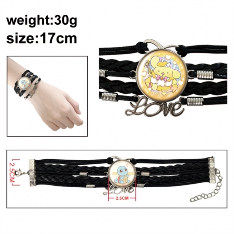 Sanrio Anime bracelet multi-layer leather gemstone bracelet price for 5 pcs