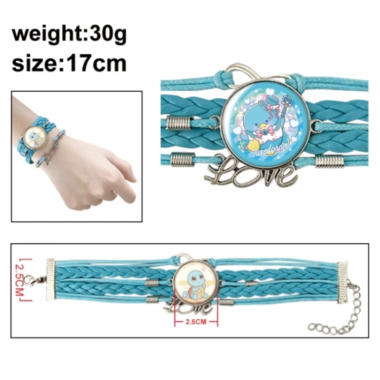Sanrio Anime bracelet multi-layer leather gemstone bracelet price for 5 pcs