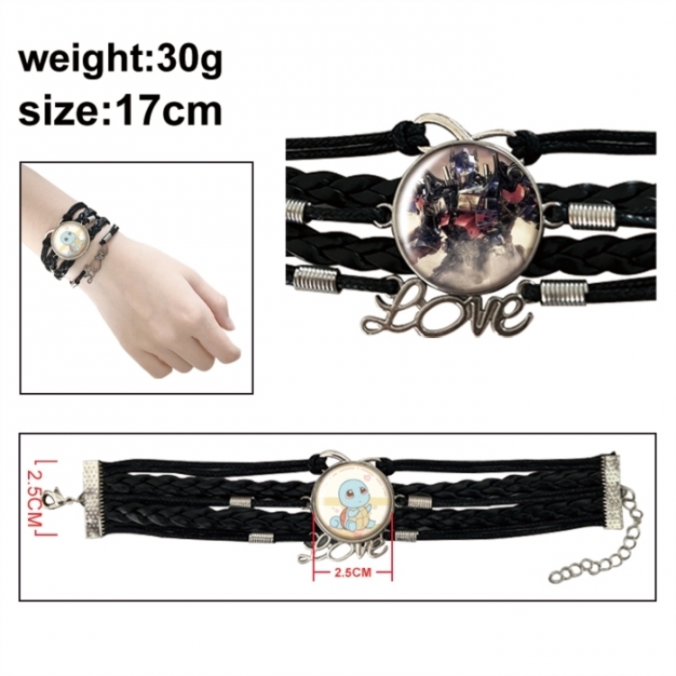 Transformers Anime bracelet multi-layer leather gemstone bracelet price for 5 pcs