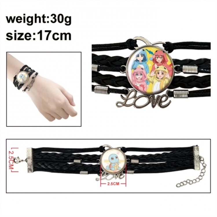 BOCCHI THE ROCK! Anime bracelet multi-layer leather gemstone bracelet price for 5 pcs