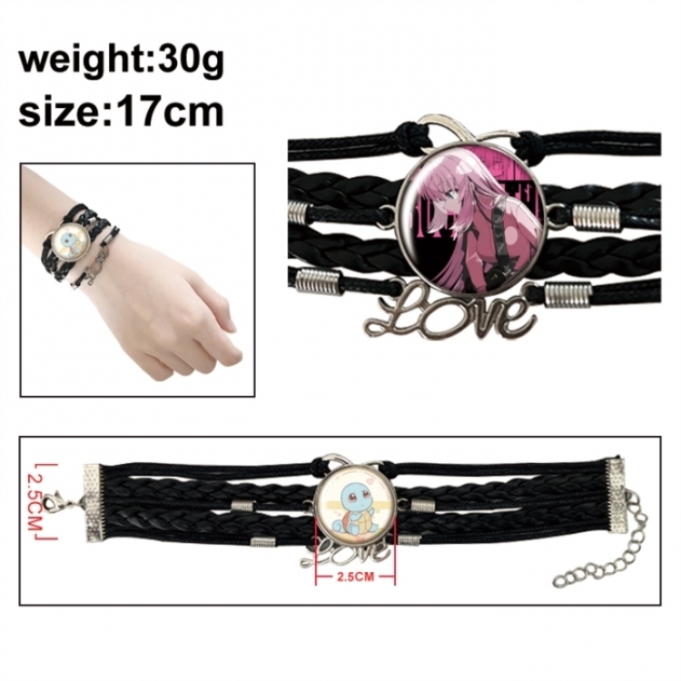 BOCCHI THE ROCK! Anime bracelet multi-layer leather gemstone bracelet price for 5 pcs