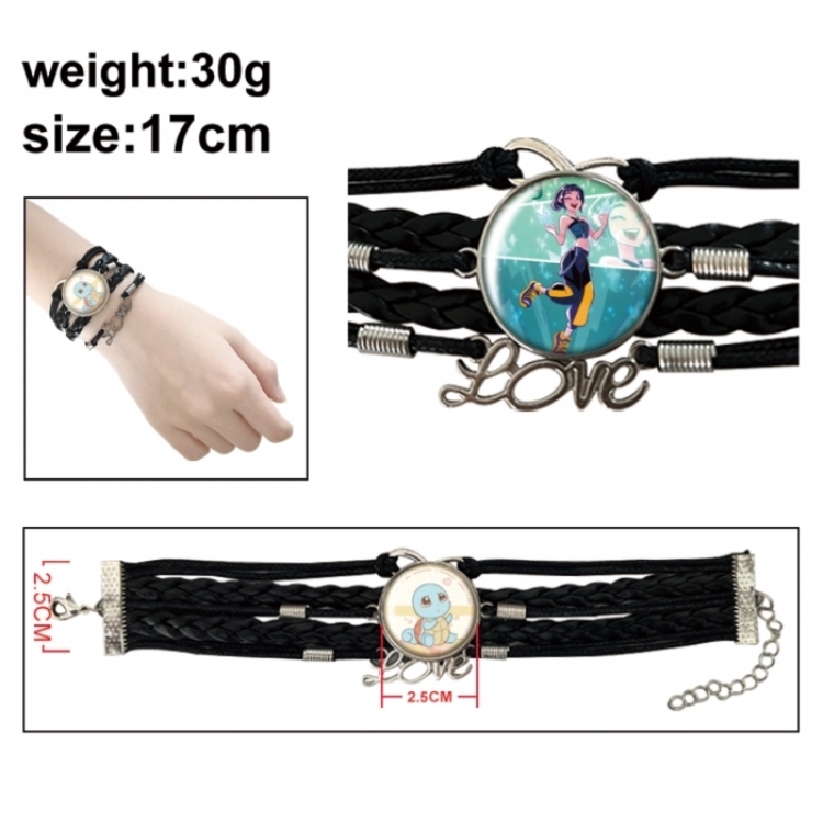 K-Pop Demon Hunters Anime bracelet multi-layer leather gemstone bracelet price for 5 pcs
