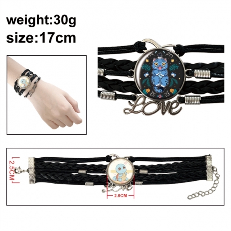 K-Pop Demon Hunters Anime bracelet multi-layer leather gemstone bracelet price for 5 pcs