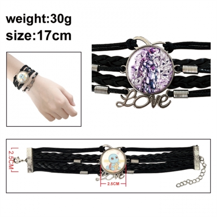 DRAGON BALL Anime bracelet multi-layer leather gemstone bracelet price for 5 pcs