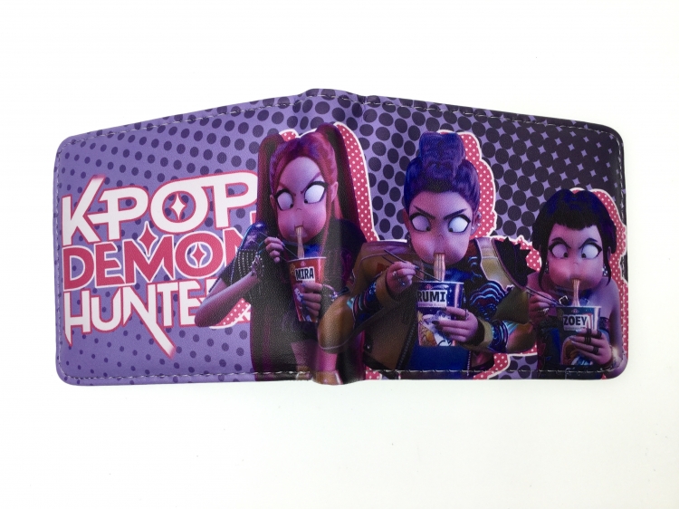 K-Pop Demon Hunters Anime two fold  Short wallet 11X9.5CM 60G 