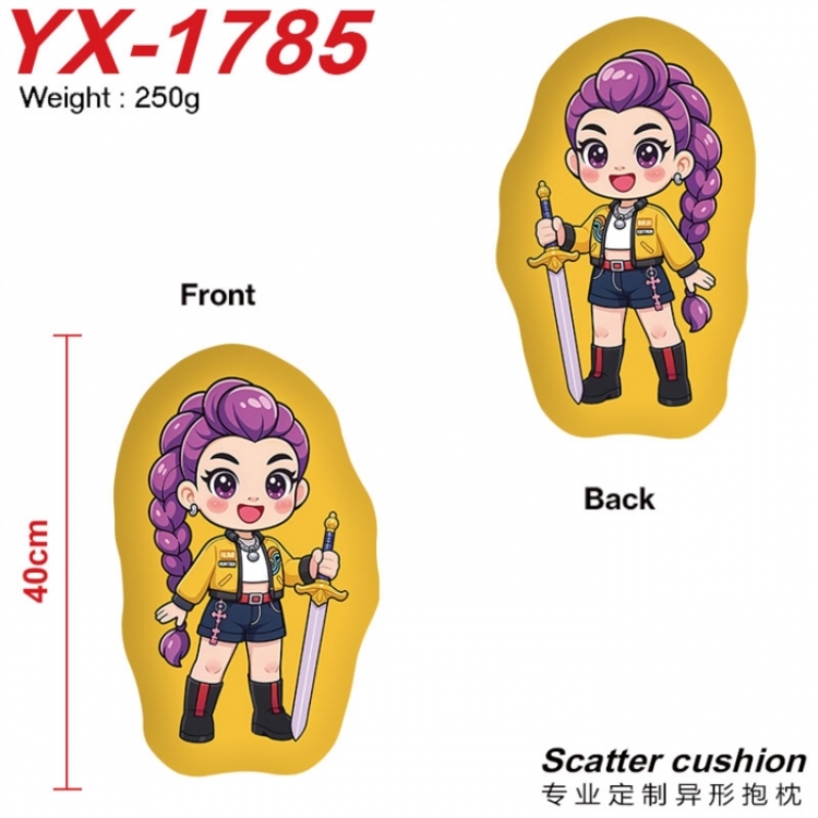 K-Pop Demon Hunters Anime Alien Double sided Printed Pillow 40cm