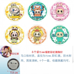 Labubu Anime Rainbow Mask Badg...