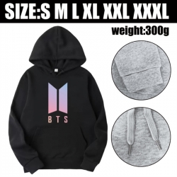 BTS Anime printed hooded sweat...