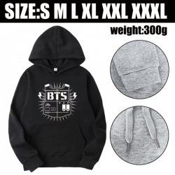 BTS Anime printed hooded sweat...