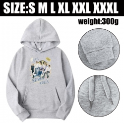 BTS Anime printed hooded sweat...