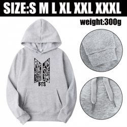 BTS Anime printed hooded sweat...