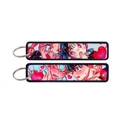 Double sided color woven label...