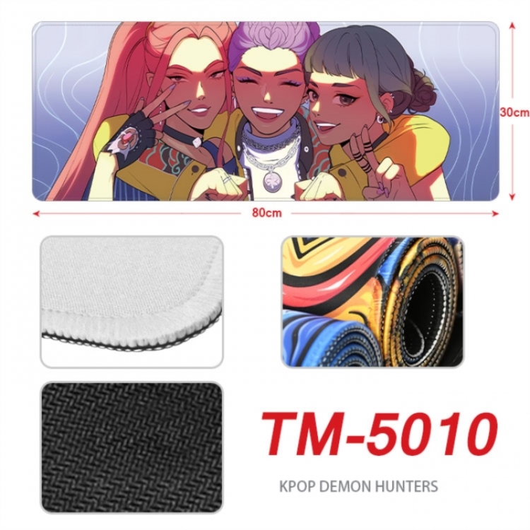 K-Pop Demon Hunters Anime peripheral lock edge mouse pad 90X40cm