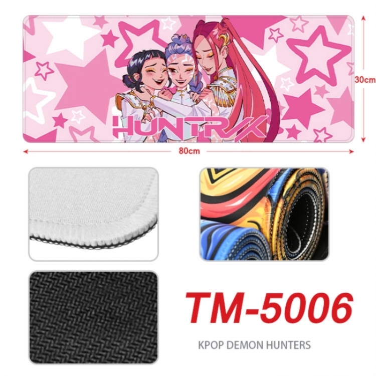 K-Pop Demon Hunters Anime peripheral lock edge mouse pad 90X40cm