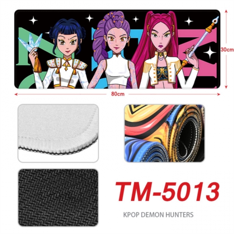 K-Pop Demon Hunters Anime peripheral lock edge mouse pad 90X40cm