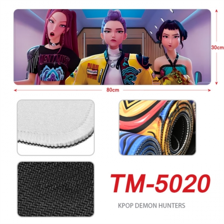 K-Pop Demon Hunters Anime peripheral lock edge mouse pad 90X40cm