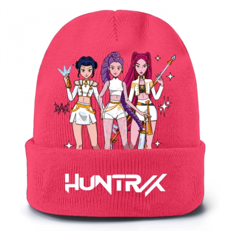 K-Pop Demon Hunters Anime peripheral colorful knitted hat