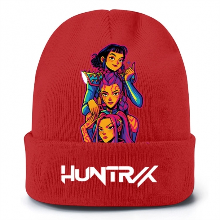 K-Pop Demon Hunters Anime peripheral colorful knitted hat