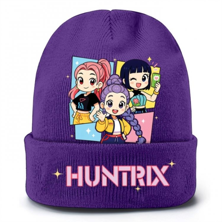 K-Pop Demon Hunters Anime peripheral colorful knitted hat