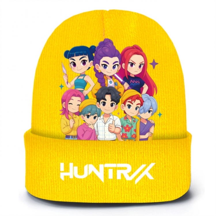 K-Pop Demon Hunters Anime peripheral colorful knitted hat