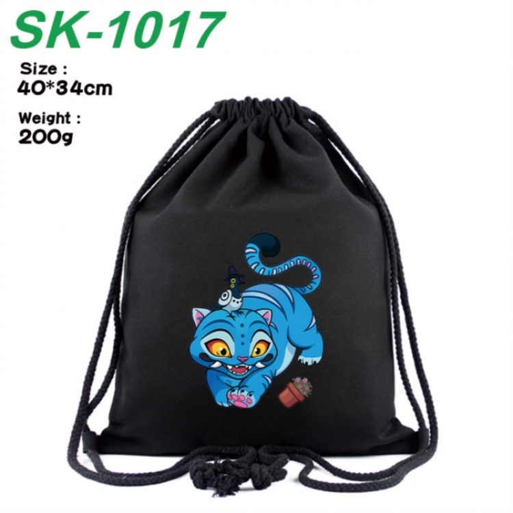 K-Pop Demon Hunters Anime peripheral 16 inch canvas bundle pocket hot stamping design 40x34cm 200g