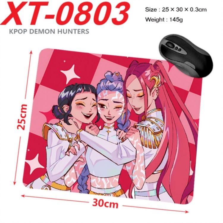 K-Pop Demon Hunters Anime peripheral new lock edge mouse pad 25X30cm