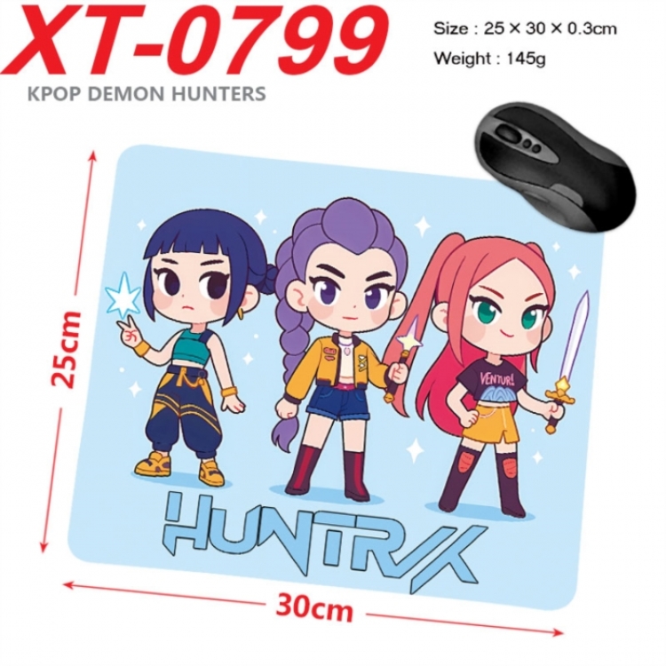 K-Pop Demon Hunters Anime peripheral new lock edge mouse pad 25X30cm
