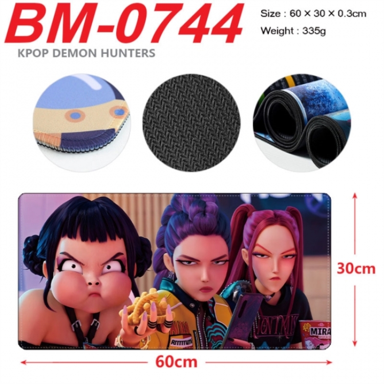 K-Pop Demon Hunters Anime peripheral lock edge mouse pad 60X30cm