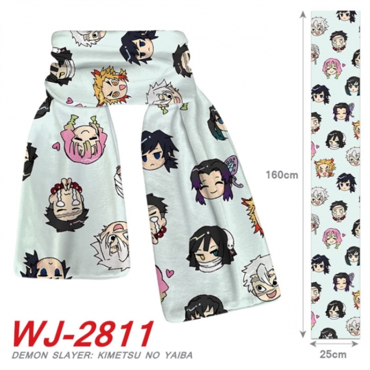 Demon Slayer Kimets Anime Plush Impression Scarf Neck 25x160cm