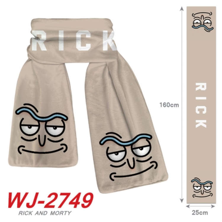 Rick and Morty Anime Plush Impression Scarf Neck 25x160cm
