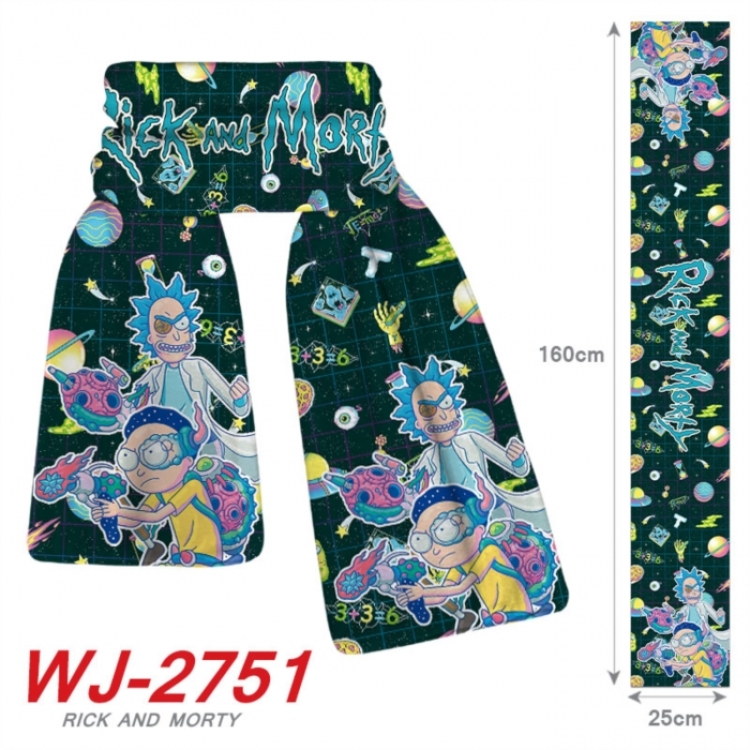 Rick and Morty Anime Plush Impression Scarf Neck 25x160cm