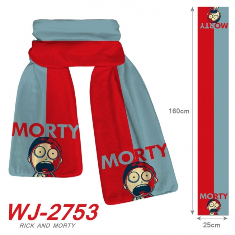 Rick and Morty Anime Plush Impression Scarf Neck 25x160cm