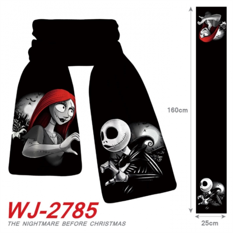 The Nightmare Before Christmas Anime Plush Impression Scarf Neck 25x160cm