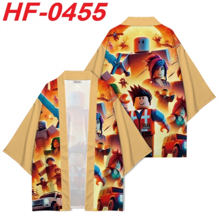 Roblox Anime digital printed French velvet kimono top from S to 4XL
