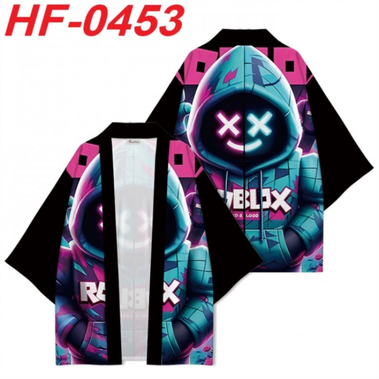 Roblox Anime digital printed French velvet kimono top from S to 4XL 