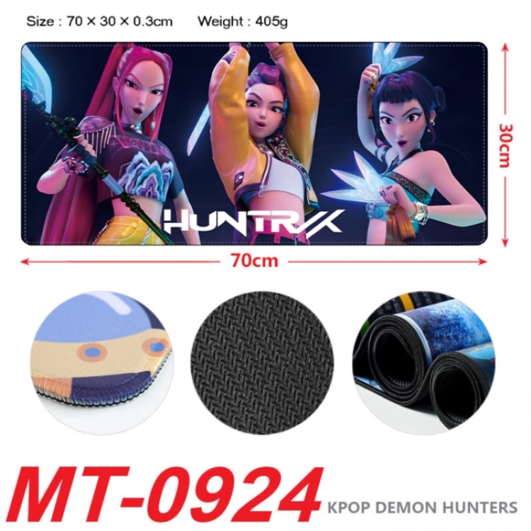 K-Pop:Demon Hunters Anime peripheral lock edge mouse pad 70X30cm