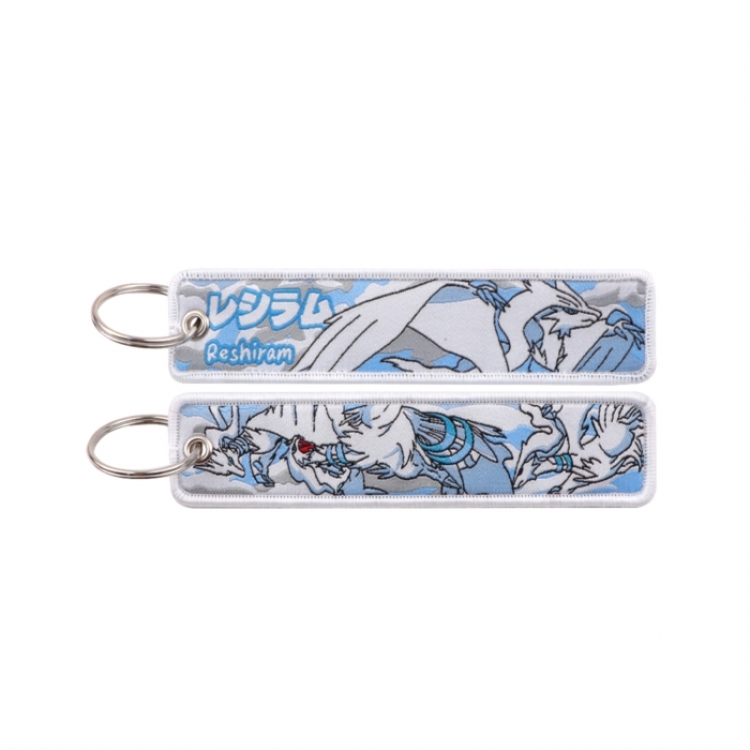 Pokemon Double sided color woven label keychain with thickened hanging rope 13x3cm 10G price for 5 pcs