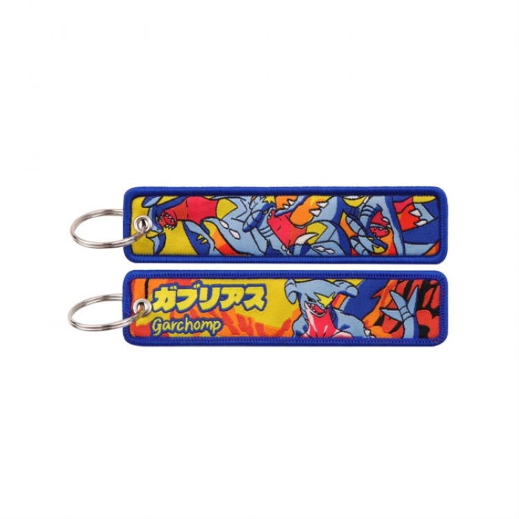 Pokemon Double sided color woven label keychain with thickened hanging rope 13x3cm 10G price for 5 pcs