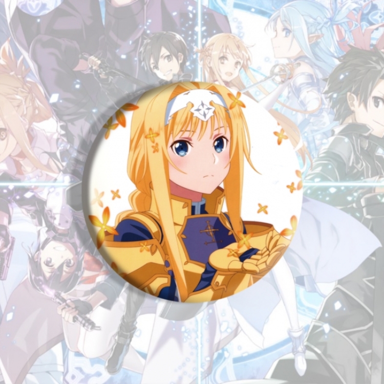 Sword Art Online Anime tinplate brooch badge price for 5 pcs